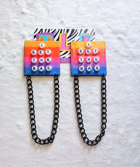 "I Get The Bag" Stud Earrings