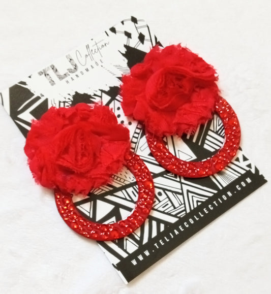 Camilla Red Statement Earrings