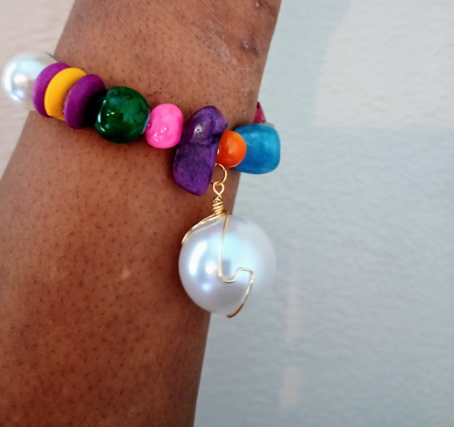 Fruity pebbles Bracelet | Size 7.75 inch Stretchy Bracelet