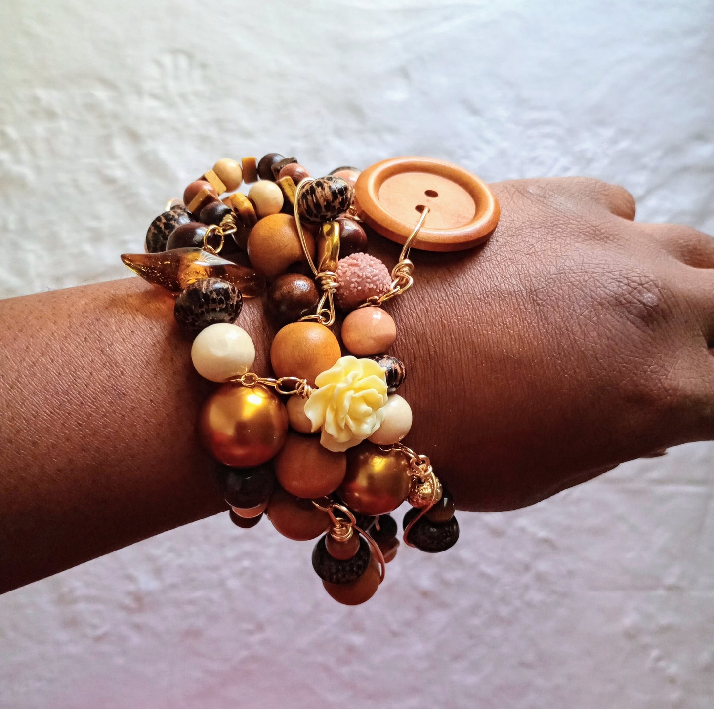 Shades Of Melanin Bracelets Stack of 3 | Size 7.75 Inch Stretchy Bracelets