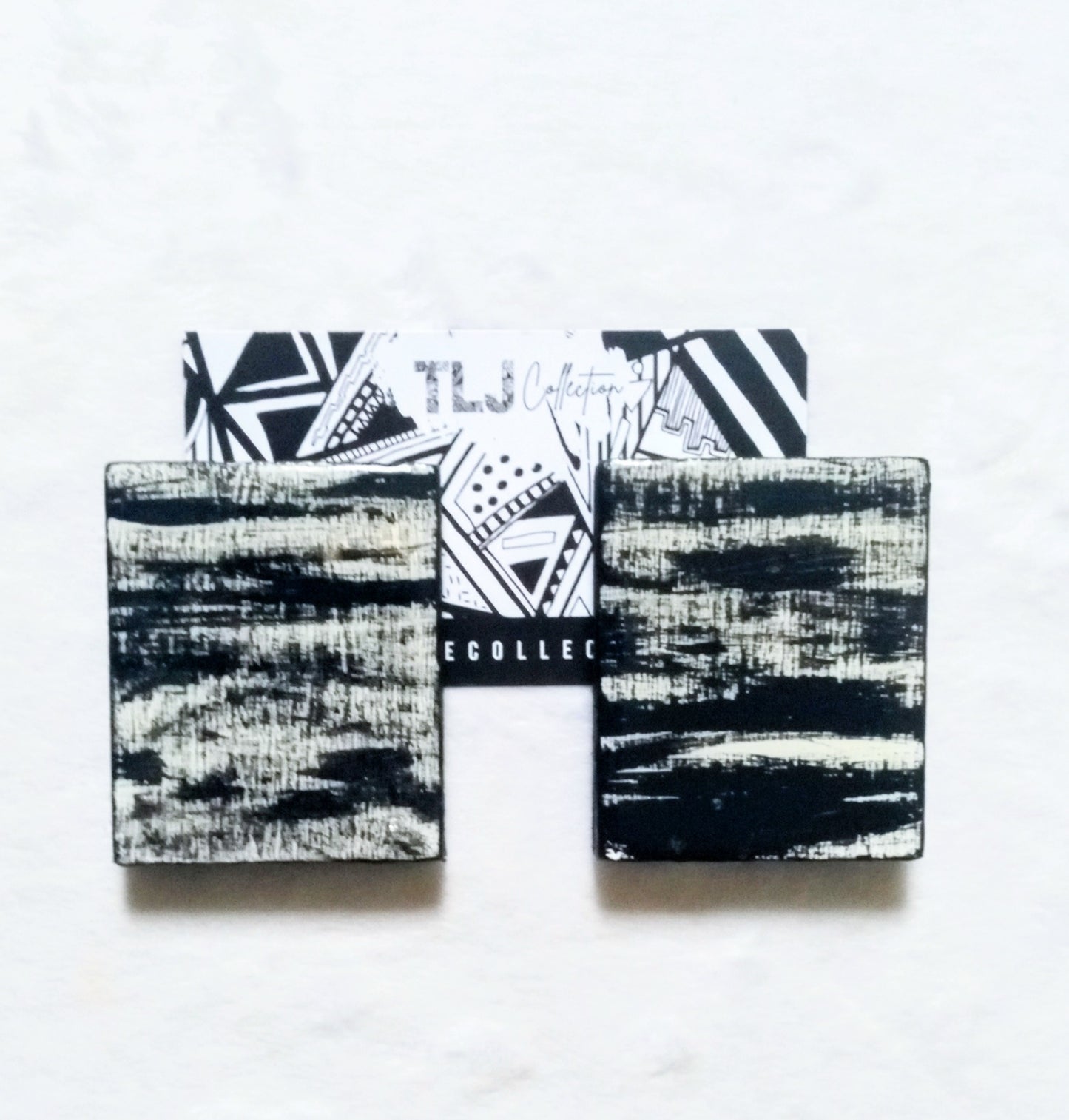 Color Block Duos (Black) Earrings| 2.25 Inches