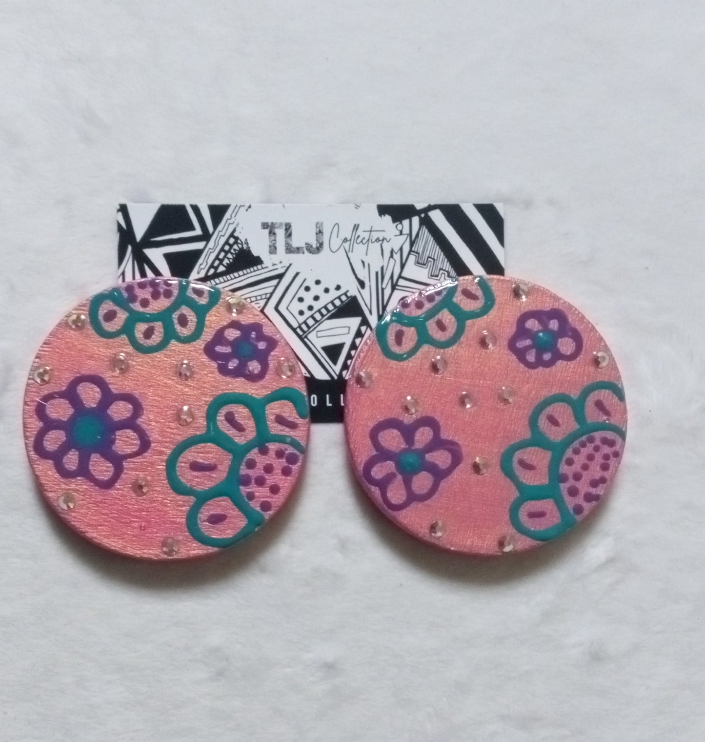 Bloom In Peach Pink Earrings| 2.25 Inches