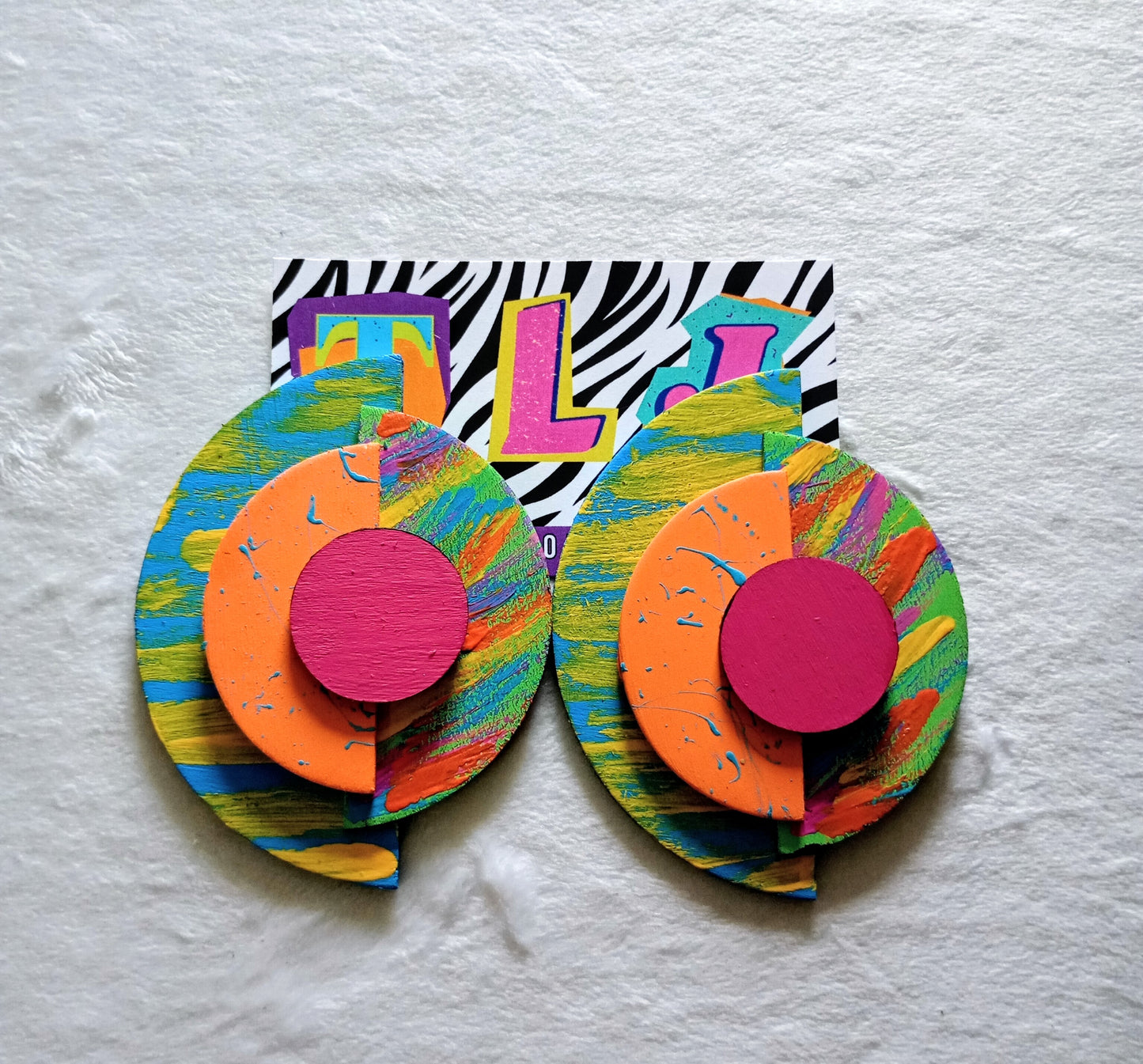 Miami In The Fall Art Deco Earrings