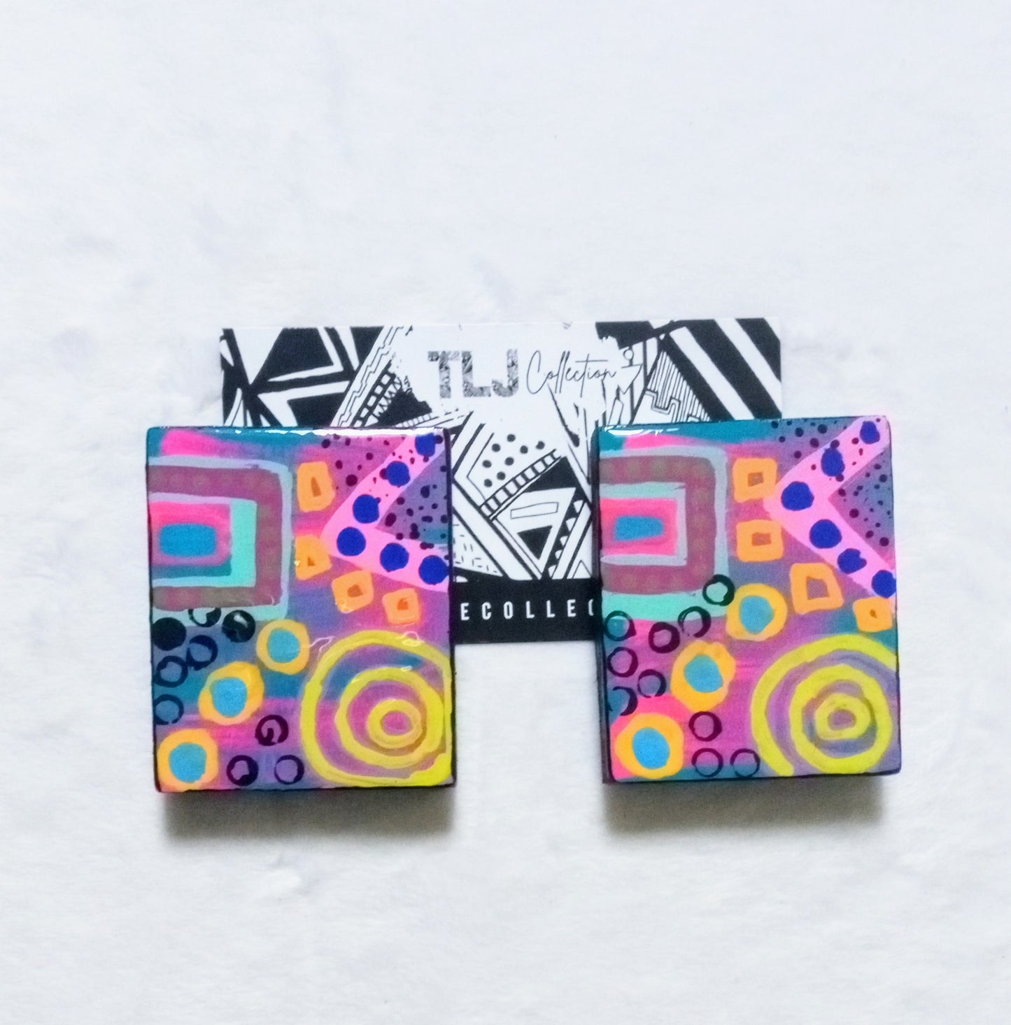 Carnival Abstract Earrings| 2.25 Inches