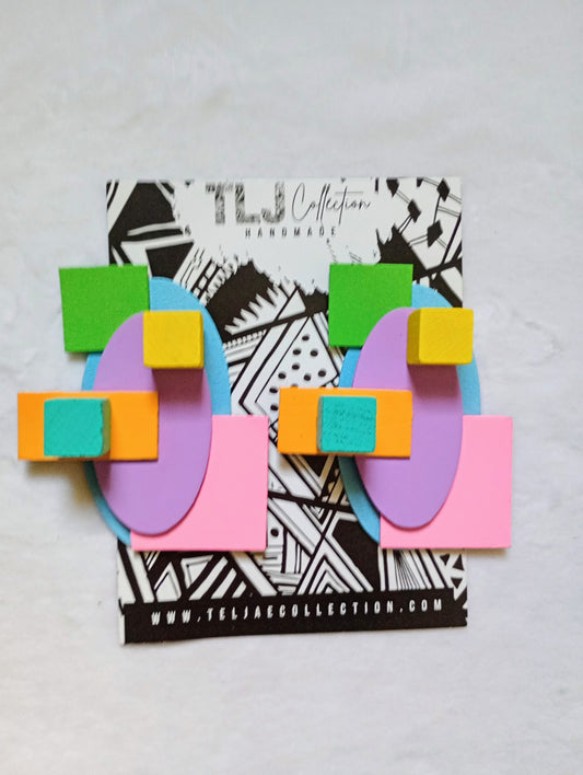 Pastels Art Deco Earrings
