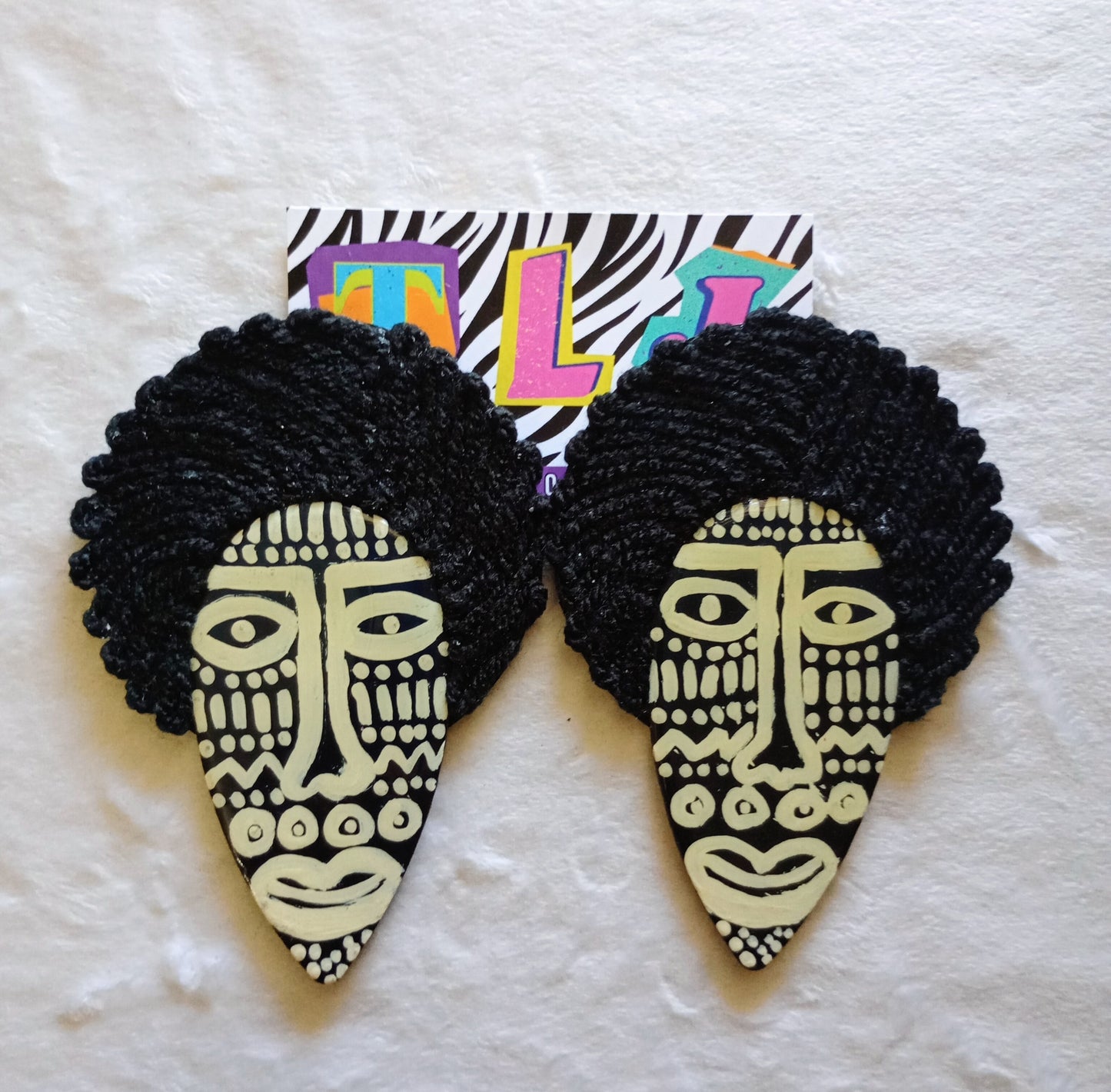 Sevana Tribecasso Statement Earrings- Gloss Finish