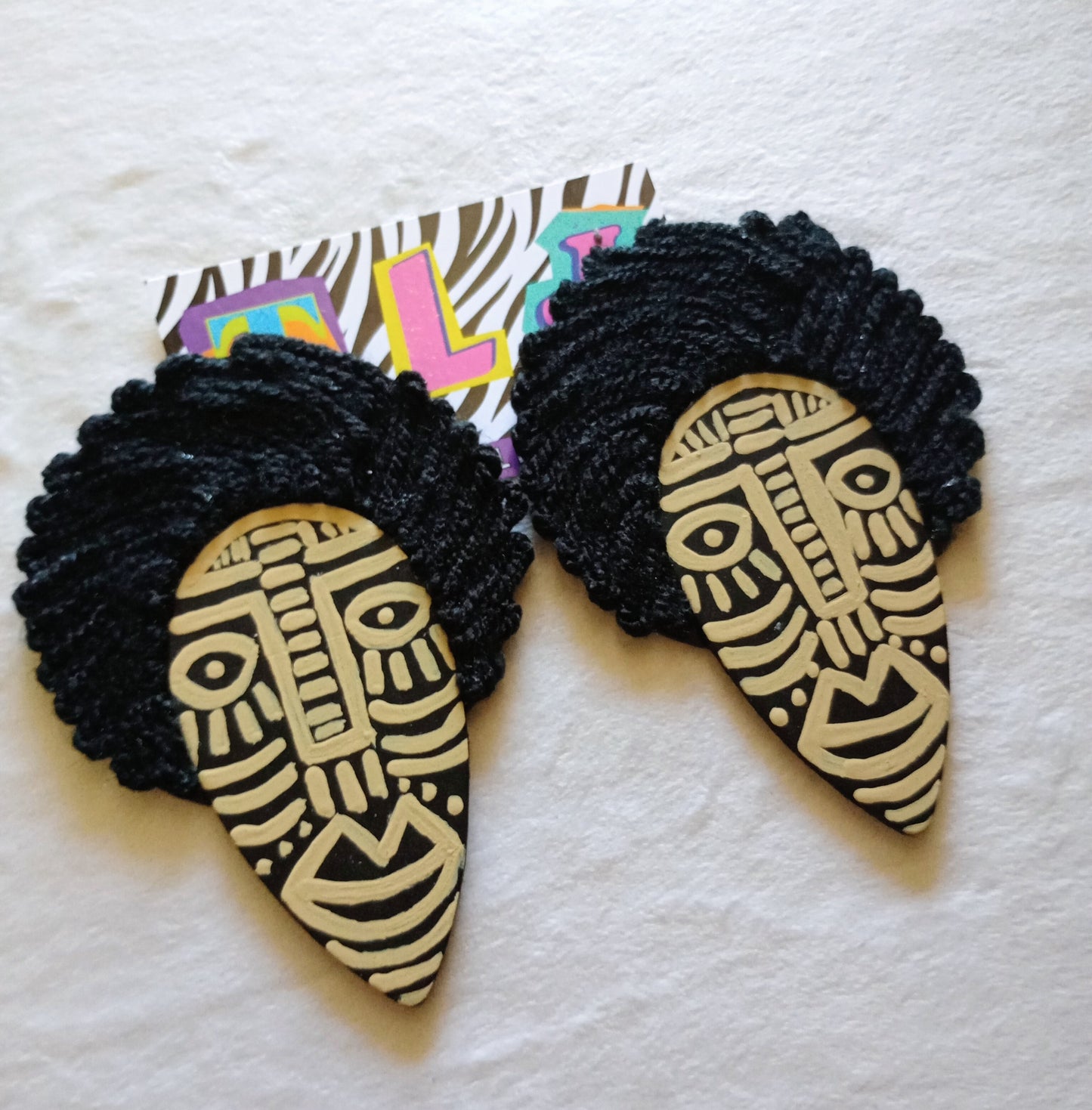 Shilah Tribecasso Statement Earrings- Matte finish