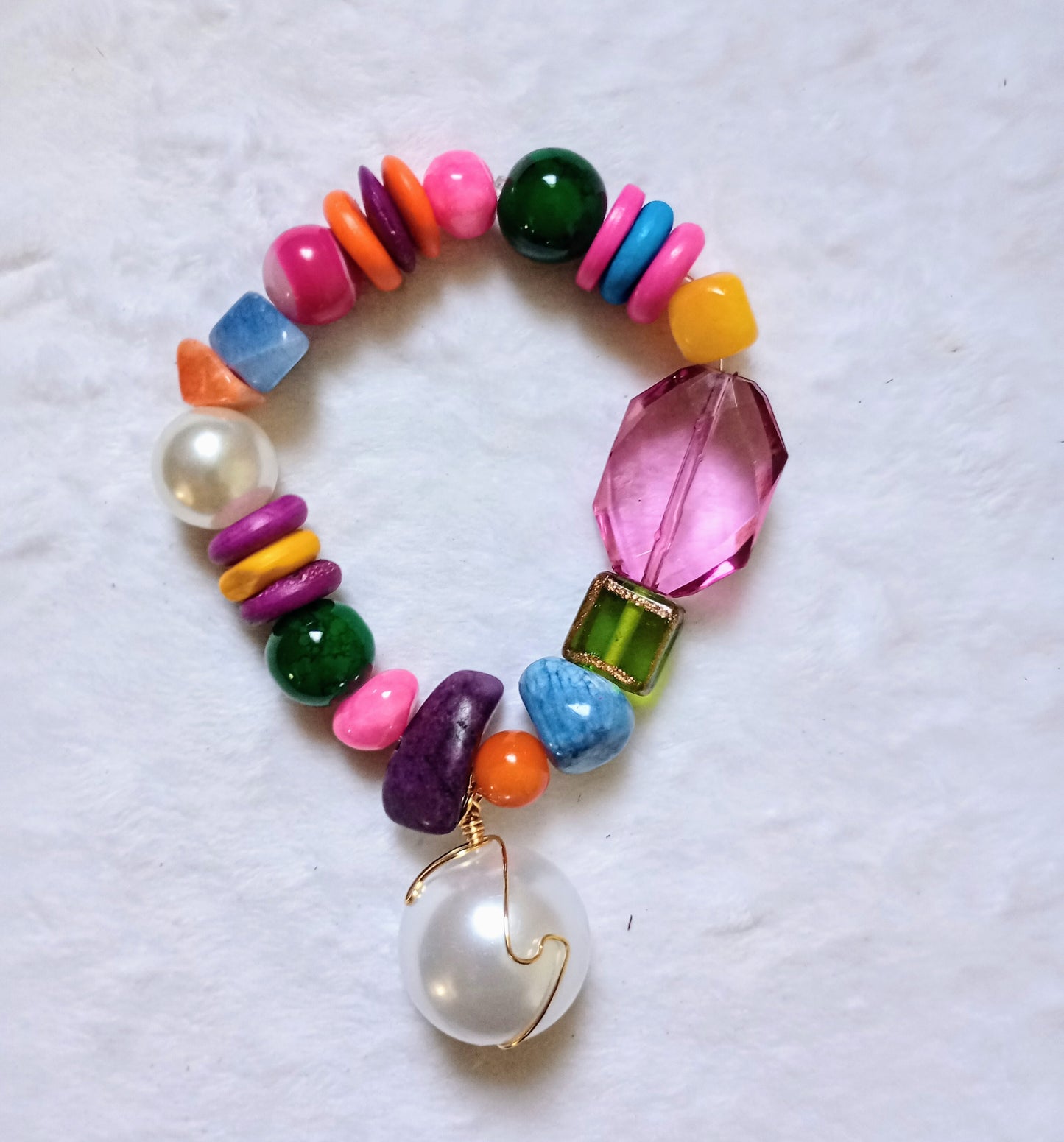 Fruity pebbles Bracelet | Size 7.75 inch Stretchy Bracelet