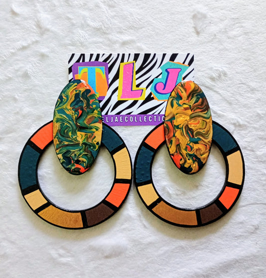 On A Safari Door Knockaz Earrings - Matte & Gloss  Finish