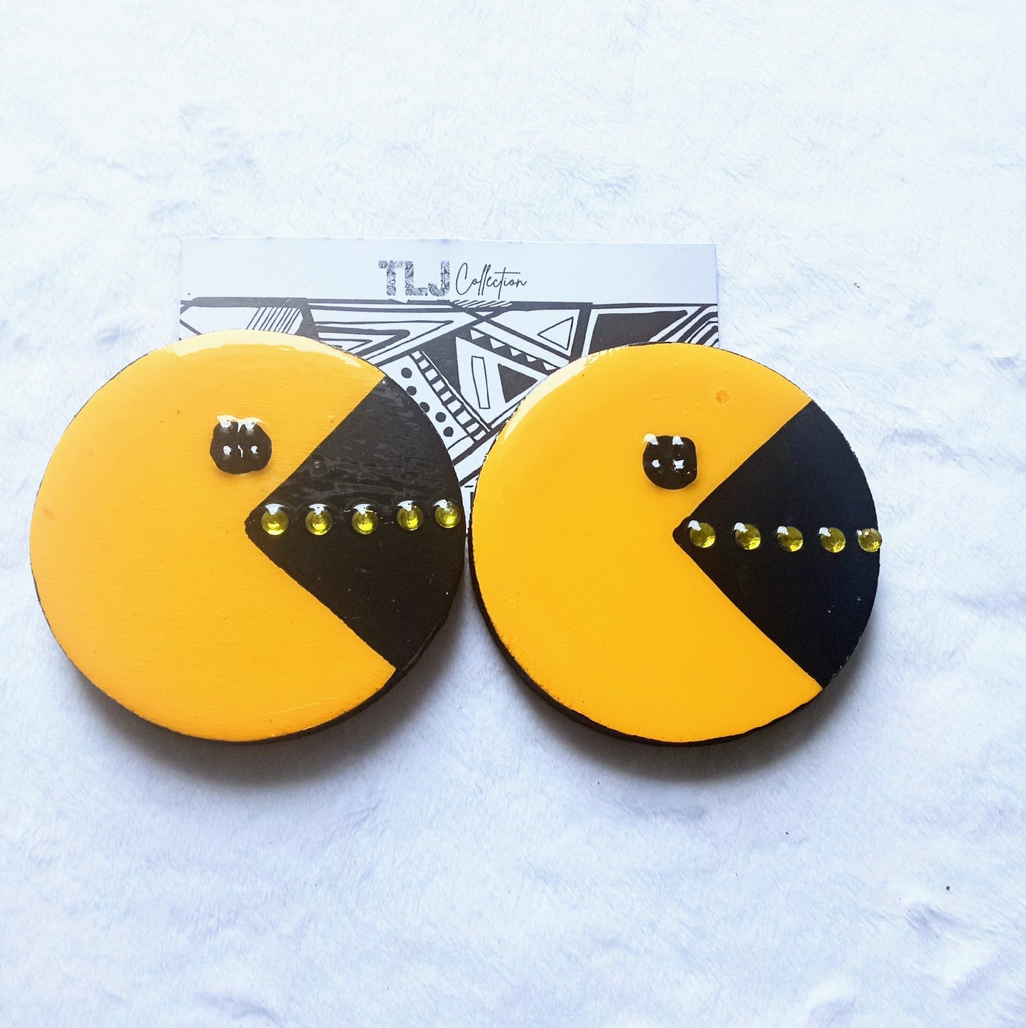 Pacman inspired earrings