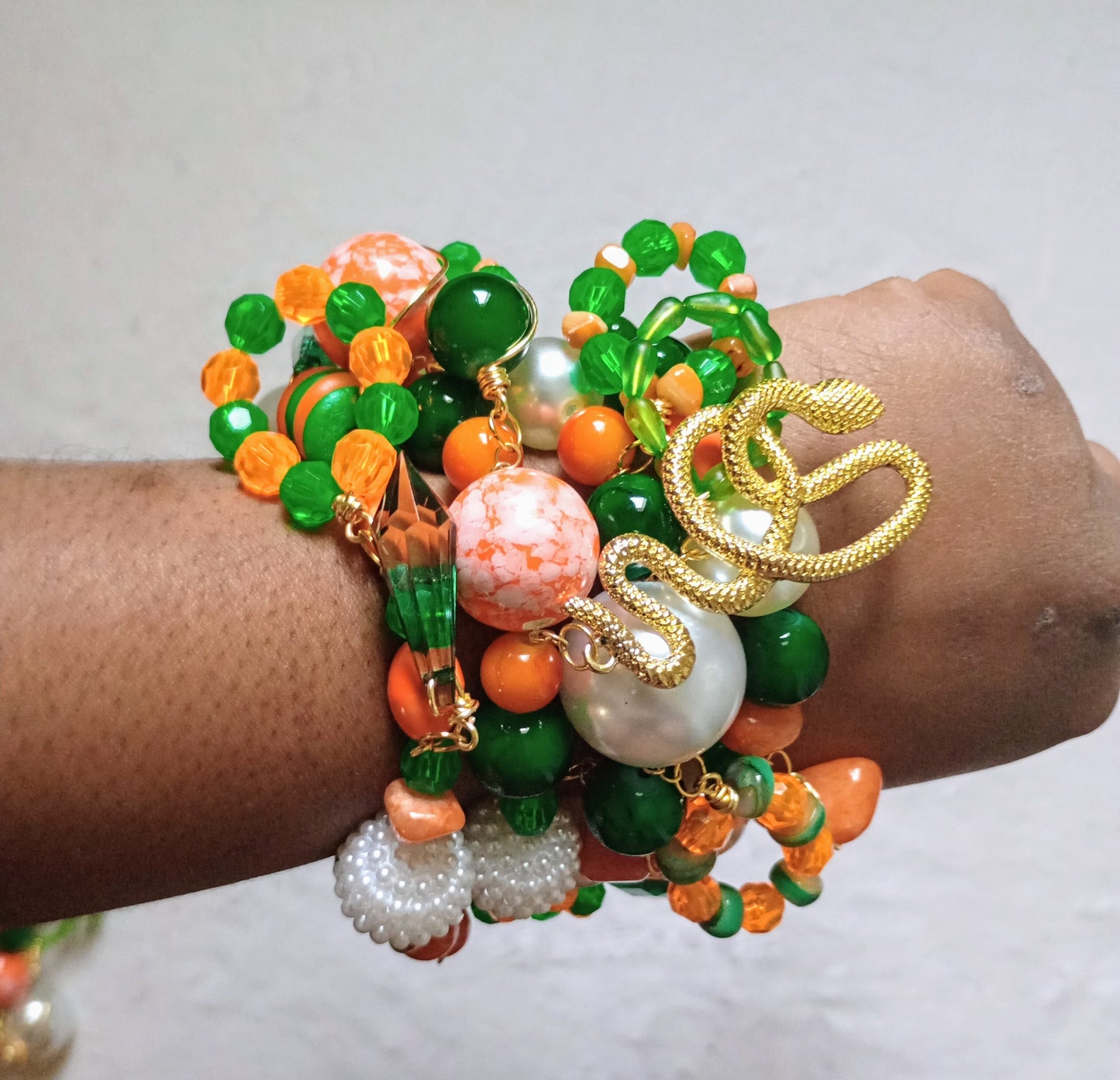 FAMU Inspired Set of 4 | Size 7.75 inch Stretchy Bracelets