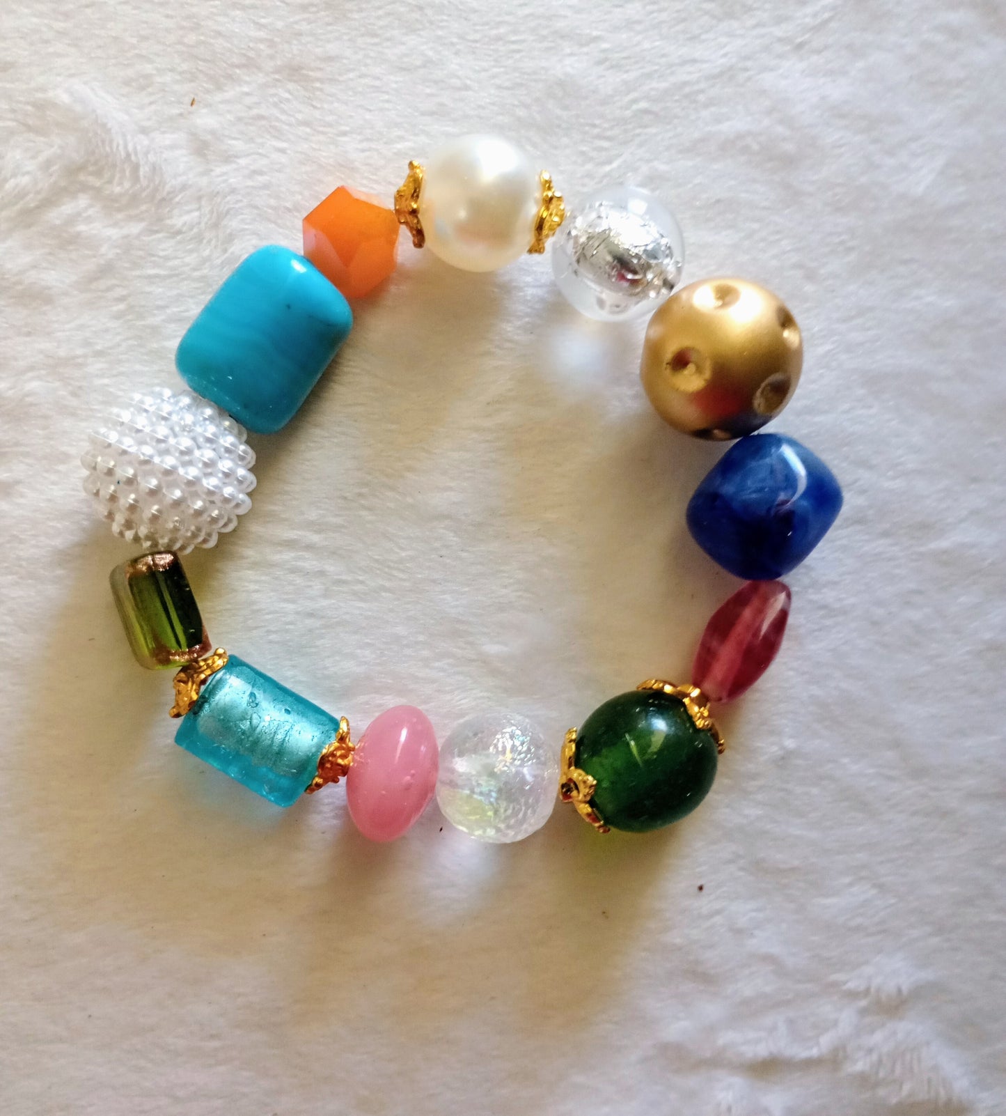 Eclecticnista 2 Bracelet | Size 7.75 Inch Stretchy Bracelet