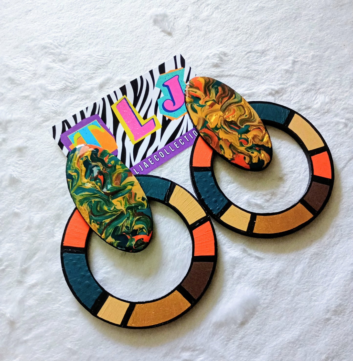 On A Safari Door Knockaz Earrings - Matte & Gloss  Finish