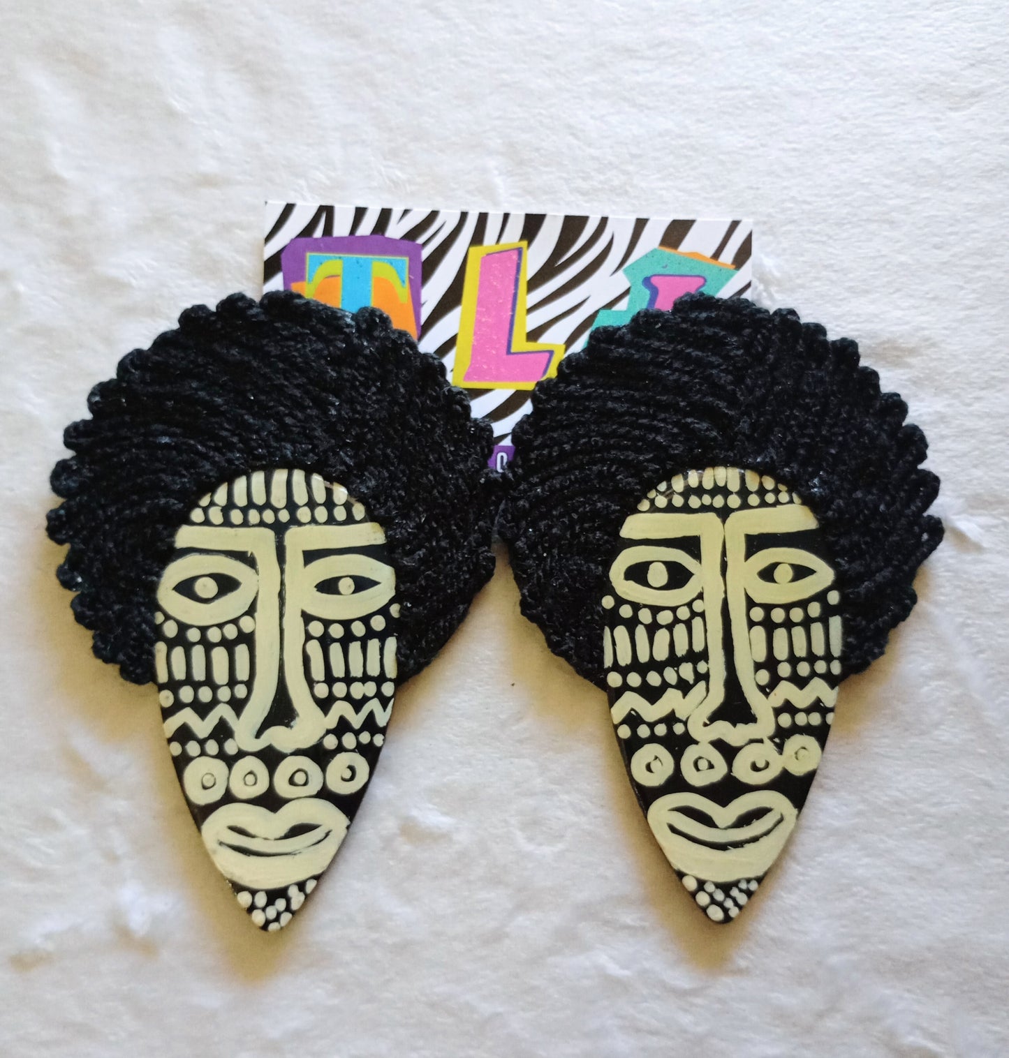 Sevana Tribecasso Statement Earrings- Gloss Finish