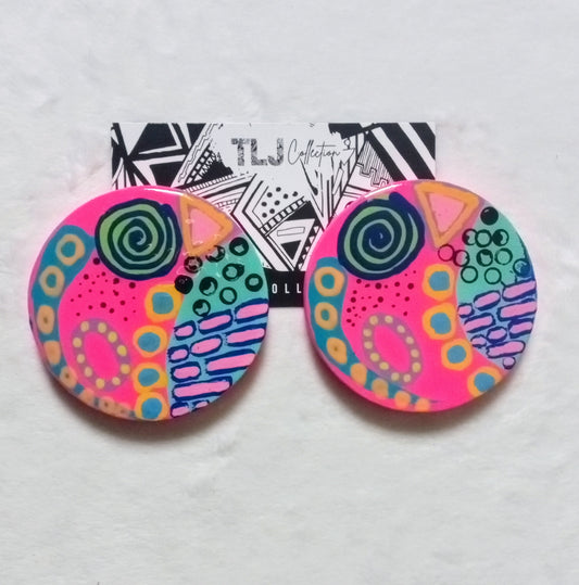 Abstract Childhood Earrings| 2.25 Inches