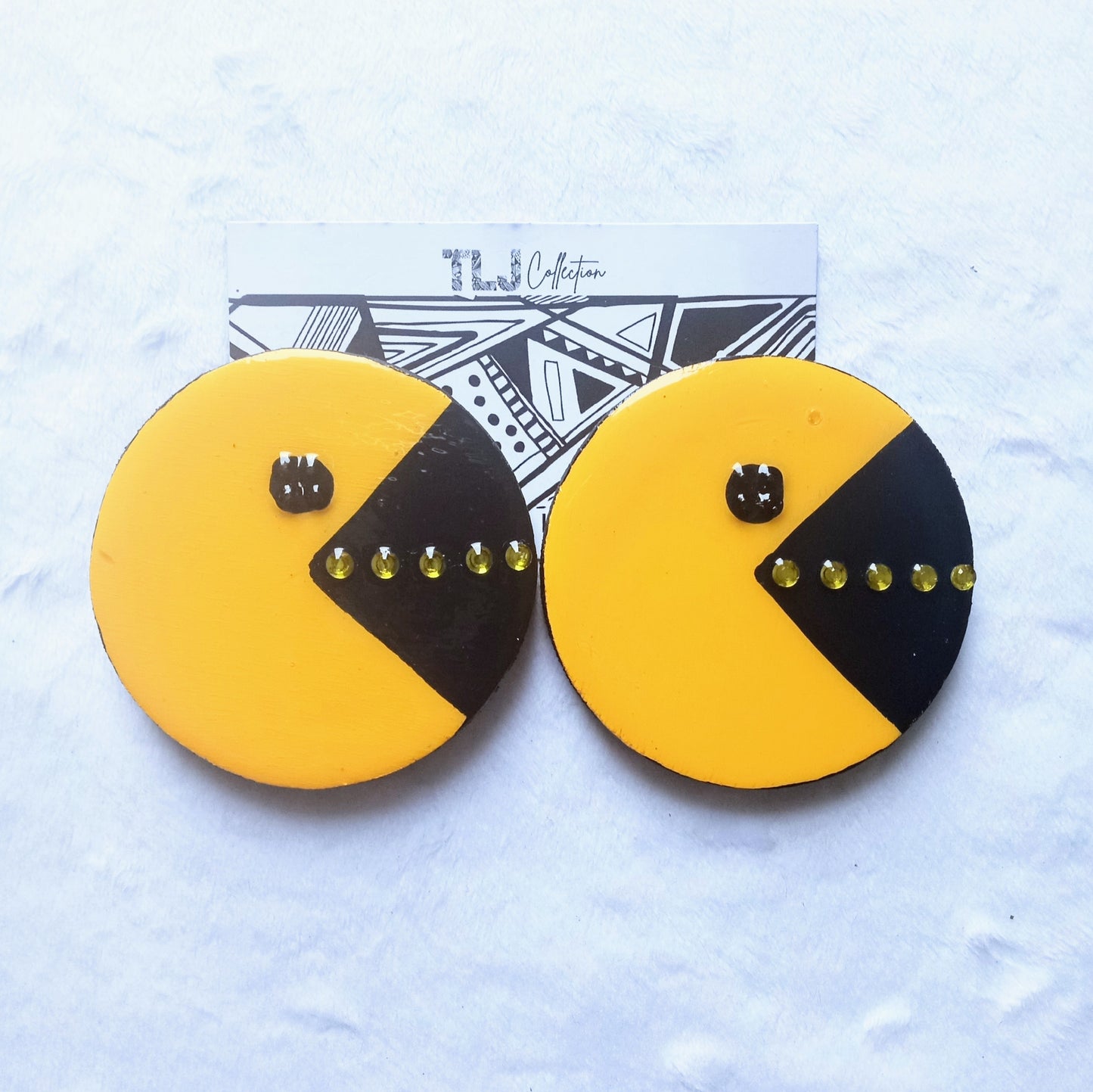 Pacman inspired earrings