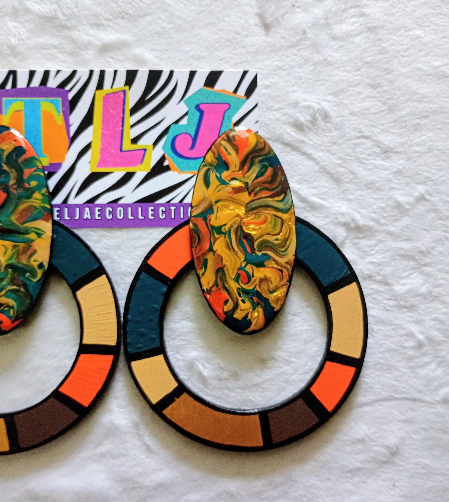 On A Safari Door Knockaz Earrings - Matte & Gloss  Finish