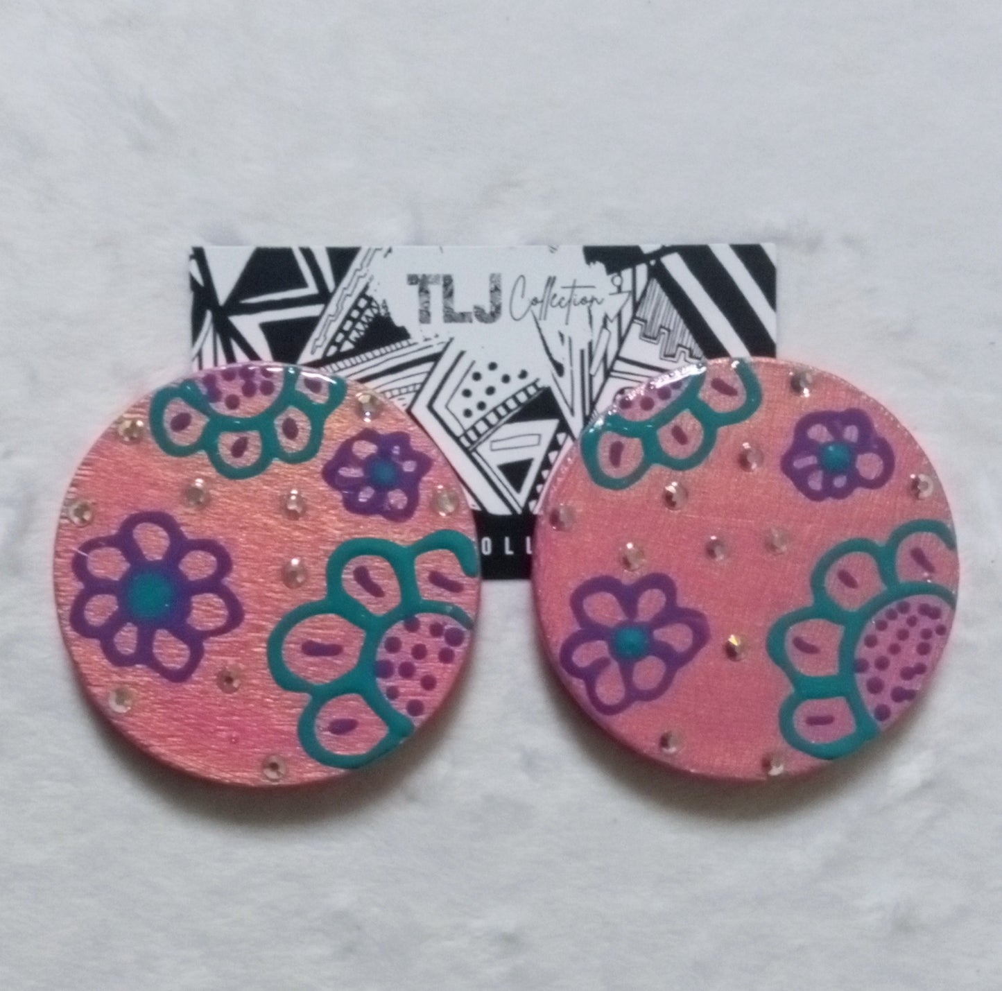 Bloom In Peach Pink Earrings| 2.25 Inches